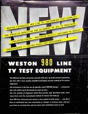 WESTON 980 LINE TV TEST EQUIPMENT RADIO TV RECEIVERS SPEED-UP SERVICING CATALOG picture