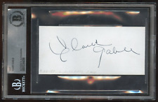 Clark Gable signed 2x5 cut autograph on 9-28-47 at L. A. Tennis Club BAS Slabbed picture