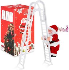 Santa Claus Climbing Ladder Singing Jingle Bells Electric Toy Xmas Kid Gift Doll picture