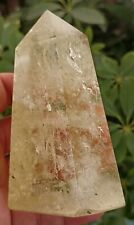 378g  BEST OF COLOR  NATURAL CLEAR CITRINE QUARTZ CRYSTAL POINT HEALING 1 picture