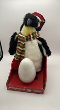 2007 Gemmy Animated Christmas Penguin Mama & Baby Egg Duet Works W/ Box picture