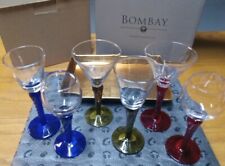 Bomb Bay Mini Wine Glasses...2 Ruby Red 2 Cobalt Blue 2 Green 