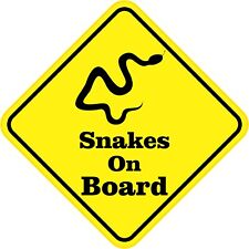 5in x 5in Snakes On Board Magnet Car Truck Vehicle Magnetic Sign picture