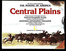 ⫸ 1985-9 September CENTRAL PLAINS Making America National Geographic Map - A1 picture