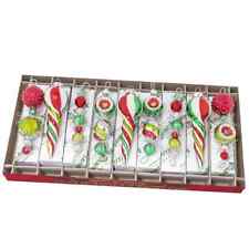 Shiny Brite Holiday Splendor Icicle Green Red Silver 4