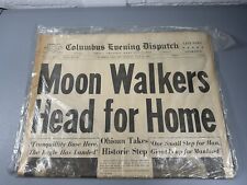 Vtg July 1969 Moon Walkers Head For Home Newspaper Columbus Dispatch picture