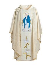 Priest Pastor Lady Marian Embroidered Elegant Chasuble Gothic Vestment & Stole picture