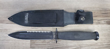FUSION BY SOG FIXATION STEEL DAGGER TACTICAL KNIFE WITH SHEATH FX-10 BLACK picture