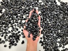 Small Tumbled Black Onyx Crystal Stones, Bulk Tumbled Gemstones for Jewelry picture