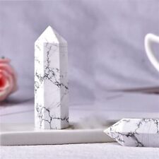 3 ~ 4'' Natural Howlite Point Obelisk Crystal Tower Decoration for Mind Peace picture