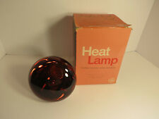 General Electric GE 250W Heat Lamp Bulb Infrared Reflecter Boxed Vintage picture