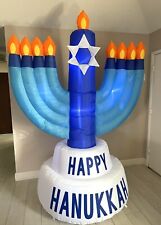 Happy Hanukkah Airblown Festival of Lights Menorah Inflatable 8FT High Excellent picture