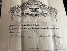 1917 Public School Reward of Merit Cert and Safety Pledge Cert picture
