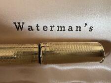 WATERMAN'S Pen Fountain Pen Ideal 42 Plated Gold 18K Retractable Antique Marking picture