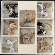 1989 Lenox Carousel Animals Porcelain Christmas Ornaments 24 Piece Set With Box picture
