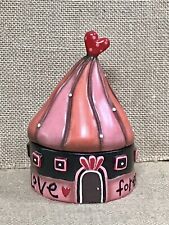 Resin Allen Designs Whimsical Love Forever Cottage Trinket Box Fun Novelty AS IS picture