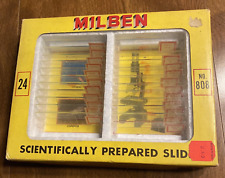 Milben Microscope 22/24 Prepared Slides Bacteria & Blood ***Missing 2 Slides*** picture