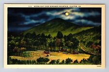 Clayton GA-Georgia, Moonlight Over Screamer Mountain, Antique, Vintage Postcard picture