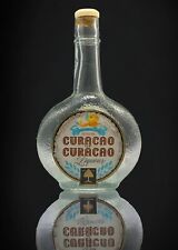 THE GENUINE SENIOR CURAÇAO OF CURAÇAO Empty Liqueur  Bottle 375 ML  7.5” Tall picture