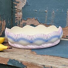 Vintage Pink Blue Scallop Shell Planter picture