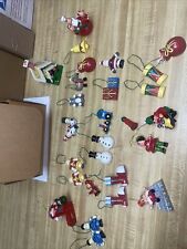 Lot Of 28 Individual Vintage 70s 80s Christmas Ornaments Wooden Taiwan China picture