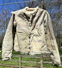 Original WW2 WWII Wehrmacht German Rabbit Fur Leather Eastern Front Coat 1 picture