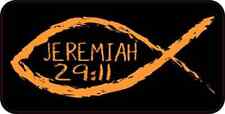 6in x 3in Christian Fish Jeremiah 29:11 Magnet Car Truck Vehicle Magnetic Sign picture
