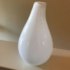 MId-Century Modern Hand-blown White Class Vase 1960s Heavy picture