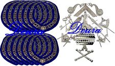 Blue Mason Lodge Gold Collar 12 Pcs Set Junior Senior Warden Steward Deacon picture