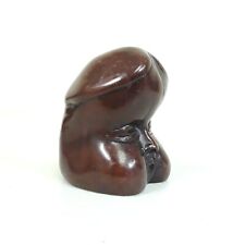 Carved Stone Phallus Anthropomorphic Penis Paperweight Figurine Good Luck Charm picture