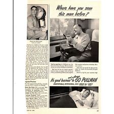 Pullman Advertising Print Ad 1950 Railroad Car Vintage Travel Transportation picture