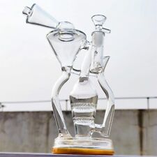 11 Inch Large 2 Layers Filter Glass Bong Water Pipe Hookah Recycler Bowl 14MM picture