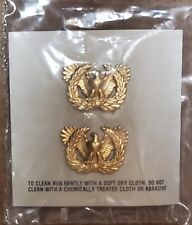 WARRANT OFFICER INSIGNIA, POLISHED BRASS , BRANCH OF SERVICE, 1981 ISSUE, 1 PR picture