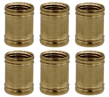  Creative Hobbies Brass Coupling 1/2 Inch Long 1/8 IP for Lamps - Pack of 6 picture