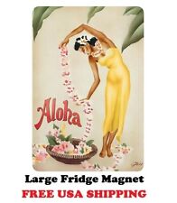 P120 Hawaii Vintage Travel Poster Nice BIG Refrigerator Magnet picture