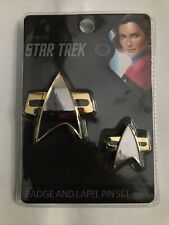 Star Trek:Voyager Communicator Badge and Pin Set by Quantum Mechanix Brand New picture