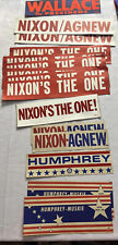 27 Vintage Political Presidential Bumper Stickers ~ Nixon Agnew Wallace Humphrey picture