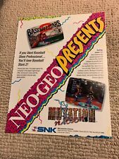 11-8 1/4” Baseball Stars Mutation Nation Neo Geo Snk arcade video game FLYER AD picture