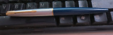 VINTAGE PARKER 51? BLUE WITH CHROME CAP FOUNTAIN PEN Gold Arrow Clip picture