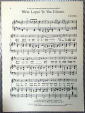 UNIVERSITY OF ILLINOIS Vintage Song Sheet c1943 