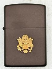 Vintage 1996 United States Army Eagle Emblem Black Matte Zippo Lighter NEW picture