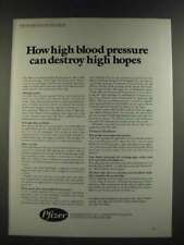 1986 Pfizer Pharmaceuticals Ad - How High Blood Pressure Can Destroy High Hopes picture