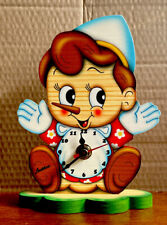Wooden BARTOLUCCI Of Italy - Table ‘Pinocchio Clock’ NEW BOXED Hand Finished picture