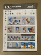 AEROLINEAS ARGENTINAS B737-700/800/MAX8 AGO2023 SAFETY CARD picture
