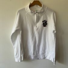 Disney Cruise Line Pullover Womens Large White Embroidered 1/4 Zip Disney Parks picture