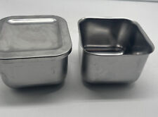 Vintage Revere Ware Stainless Steel Refrigerator Food Storage Containers 3.5” picture