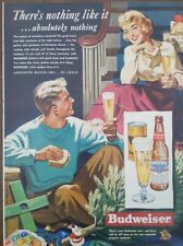 1949 vintage Budweiser print ad, Christmas post WW2 picture