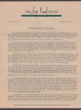 Ayn Rand Letter Vol 1 #18 Fairness Doctrine for Education 6/5 1972 picture