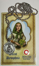 St. Dymphna Medal Pendant & Relic Holy Card - Patron Saint Stress Anxiety Mental picture