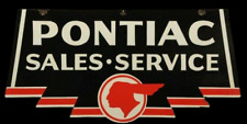 Porcelain Pontiac Enamel Sign Size 42x24 Inches Double Sided picture